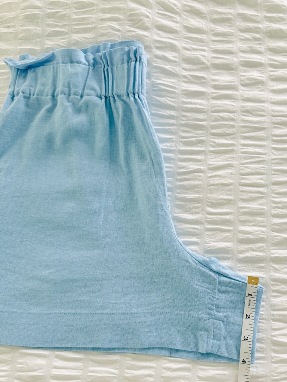 A New Day Women’s Light Blue Linen Blend Shorts Size M Elastic Waist - Picture 9 of 9